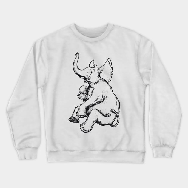 A Levity of Animal: Elephant in the Room Crewneck Sweatshirt by calebfaires